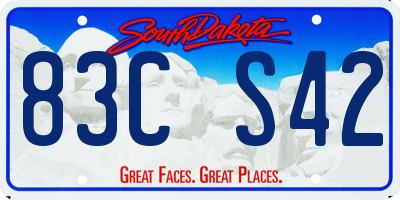 SD license plate 83CS42