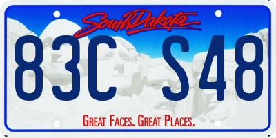 SD license plate 83CS48
