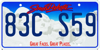 SD license plate 83CS59