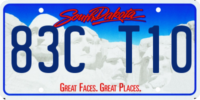 SD license plate 83CT10