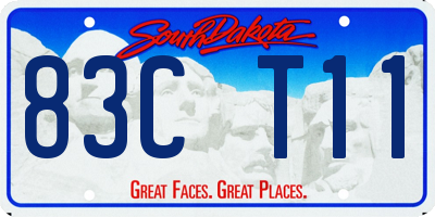 SD license plate 83CT11