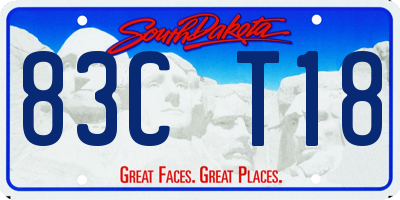 SD license plate 83CT18