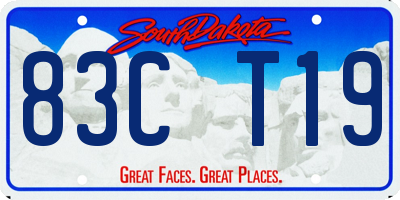SD license plate 83CT19