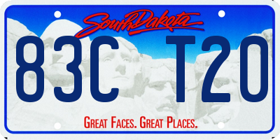 SD license plate 83CT20