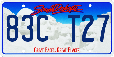 SD license plate 83CT27
