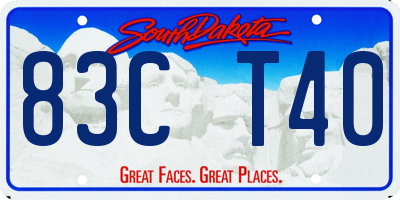 SD license plate 83CT40