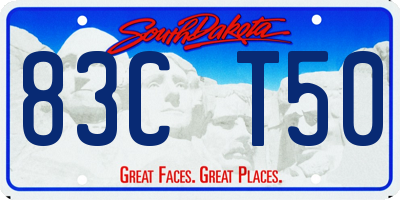 SD license plate 83CT50