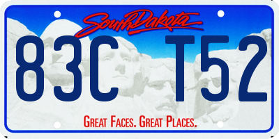 SD license plate 83CT52