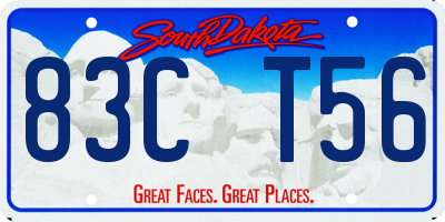 SD license plate 83CT56