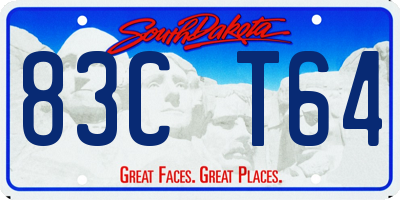 SD license plate 83CT64
