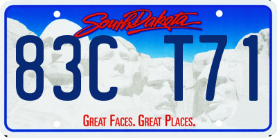 SD license plate 83CT71