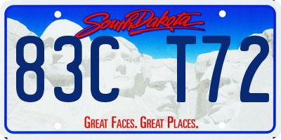 SD license plate 83CT72