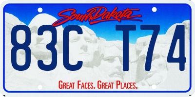 SD license plate 83CT74