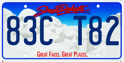 SD license plate 83CT82