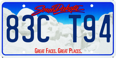 SD license plate 83CT94