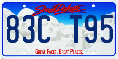 SD license plate 83CT95