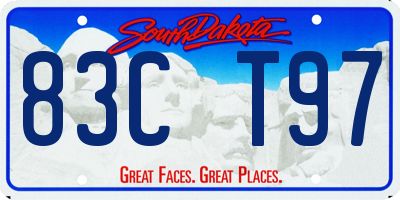 SD license plate 83CT97