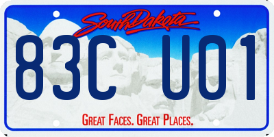 SD license plate 83CU01
