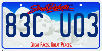 SD license plate 83CU03