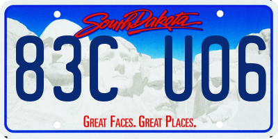 SD license plate 83CU06
