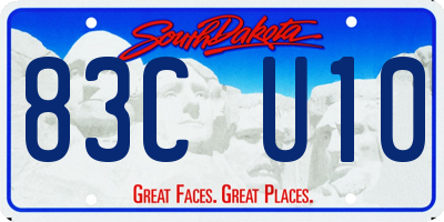 SD license plate 83CU10