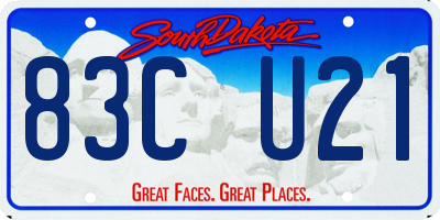 SD license plate 83CU21