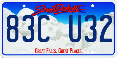 SD license plate 83CU32