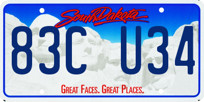 SD license plate 83CU34