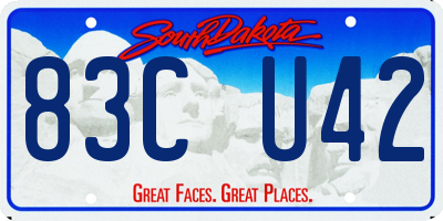 SD license plate 83CU42