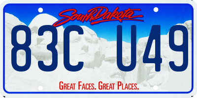 SD license plate 83CU49