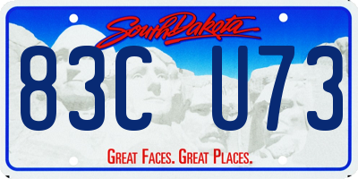 SD license plate 83CU73