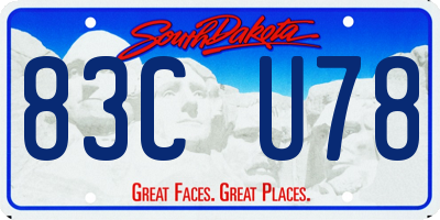 SD license plate 83CU78