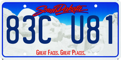 SD license plate 83CU81