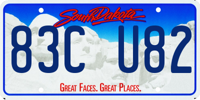SD license plate 83CU82