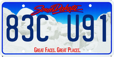 SD license plate 83CU91