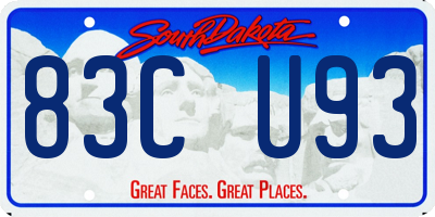 SD license plate 83CU93
