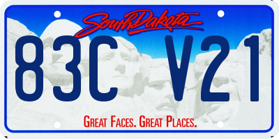 SD license plate 83CV21