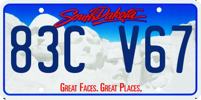 SD license plate 83CV67