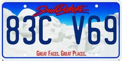 SD license plate 83CV69