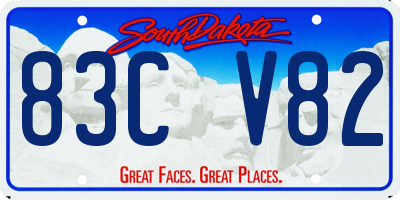 SD license plate 83CV82