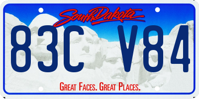 SD license plate 83CV84