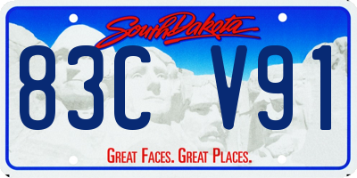 SD license plate 83CV91