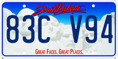 SD license plate 83CV94