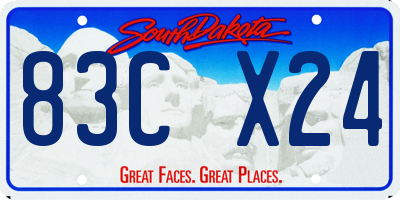 SD license plate 83CX24