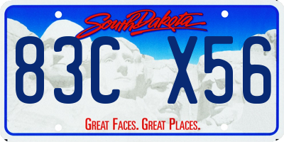 SD license plate 83CX56