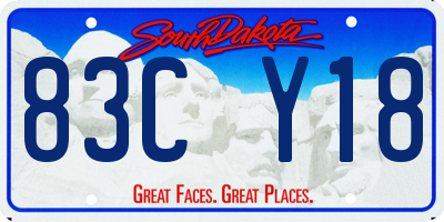 SD license plate 83CY18