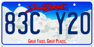 SD license plate 83CY20
