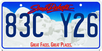 SD license plate 83CY26