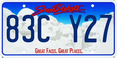 SD license plate 83CY27
