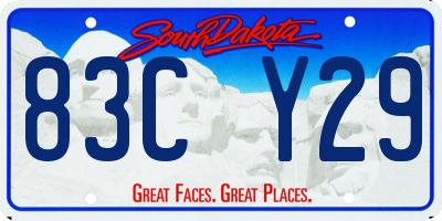 SD license plate 83CY29